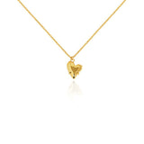Thorn-Tipped Sculpted Heart Pendant Necklace