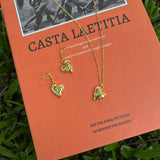 Thorn-Tipped Sculpted Heart Drop Earrings
