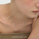 Vibrant Resin Bead Station Necklace