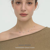 Vibrant Resin Bead Station Necklace