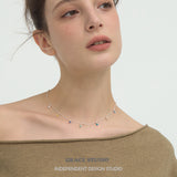 Vibrant Resin Bead Station Necklace