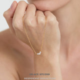 Trio Crystal V-Necklace