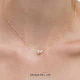 Trio Crystal V-Necklace