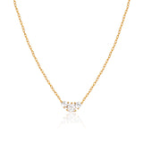 Trio Crystal V-Necklace