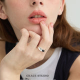 Textured Agate Open Ring