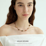 Earthen Form Beaded Necklace