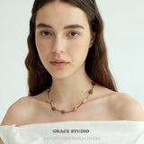 Earthen Form Beaded Necklace