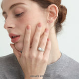 Vintage Antiqued Silver Natural Stone Ring