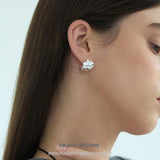 Compact Triple Dome Hoop Earrings