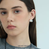 Compact Triple Dome Hoop Earrings