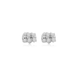 Compact Triple Dome Hoop Earrings