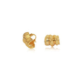 Compact Triple Dome Hoop Earrings