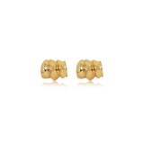 Compact Triple Dome Hoop Earrings