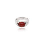 Vintage Antiqued Silver Natural Stone Ring