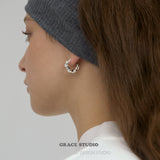 Sleek Twisted Rope Hoop Earrings