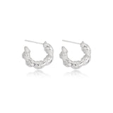 Sleek Twisted Rope Hoop Earrings