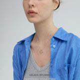 Molten Overlay Heart Pendant Necklace