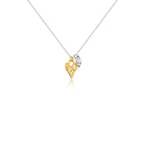 Molten Overlay Heart Pendant Necklace