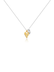 Molten Overlay Heart Pendant Necklace - Grace Studio