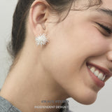 Radiant Spike Burst Cluster Stud Earrings