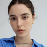 Thick Twisted Fold Hoop Earrings