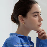 Thick Twisted Fold Hoop Earrings