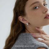 Thick Twisted Fold Hoop Earrings