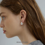 Thick Twisted Fold Hoop Earrings