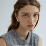 Thick Twisted Fold Hoop Earrings