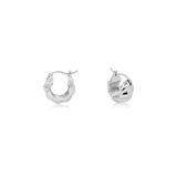 Thick Twisted Fold Hoop Earrings