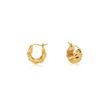 Thick Twisted Fold Hoop Earrings