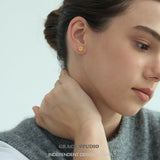 Mini Molten Bloom Stud Earrings