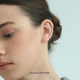 Mini Molten Bloom Stud Earrings