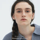 Pavé Cross Bar Mini Hoop Earrings