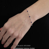 Royal Blue Zircon Station Bracelet