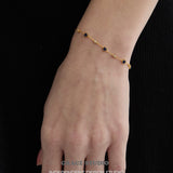 Royal Blue Zircon Station Bracelet