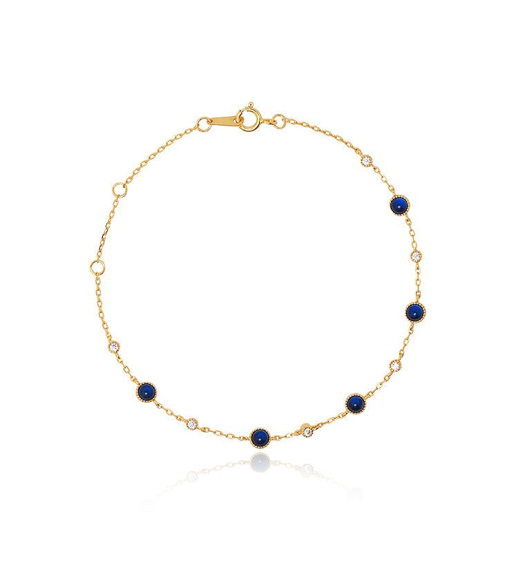 Royal Blue CZ Station Bracelet