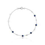 Royal Blue Zircon Station Bracelet