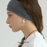 Brushed Crescent Hoop Earrings