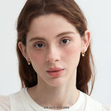 Solitaire Circle Stud Earrings