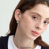 Solitaire Circle Stud Earrings