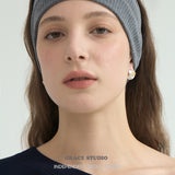 Whimsical Matte Heart Bow Stud Earrings