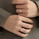 Elegant Marquise-Cut Crystal Solitaire Ring