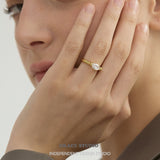 Elegant Marquise-Cut Crystal Solitaire Ring