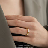 Elegant Marquise-Cut Crystal Solitaire Ring