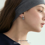 Delicate Pearl Cluster Drop Earrings