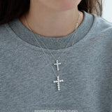 Brilliant Crystal Cross Pendant Necklace