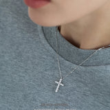 Brilliant Crystal Cross Pendant Necklace