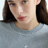 Brilliant Crystal Cross Pendant Necklace