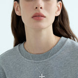 Brilliant Crystal Cross Pendant Necklace